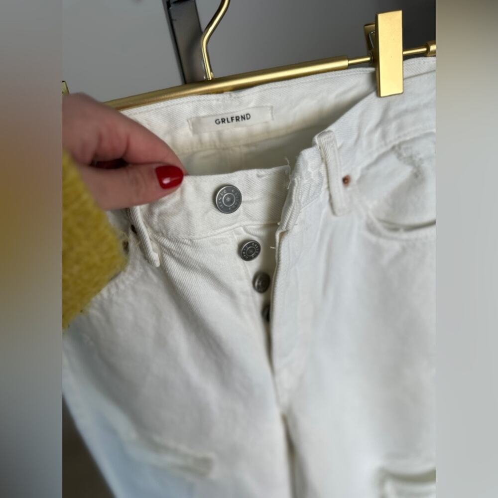 Grlfrnd white karolina jeans size 25. NWT - Picture 3 of 6